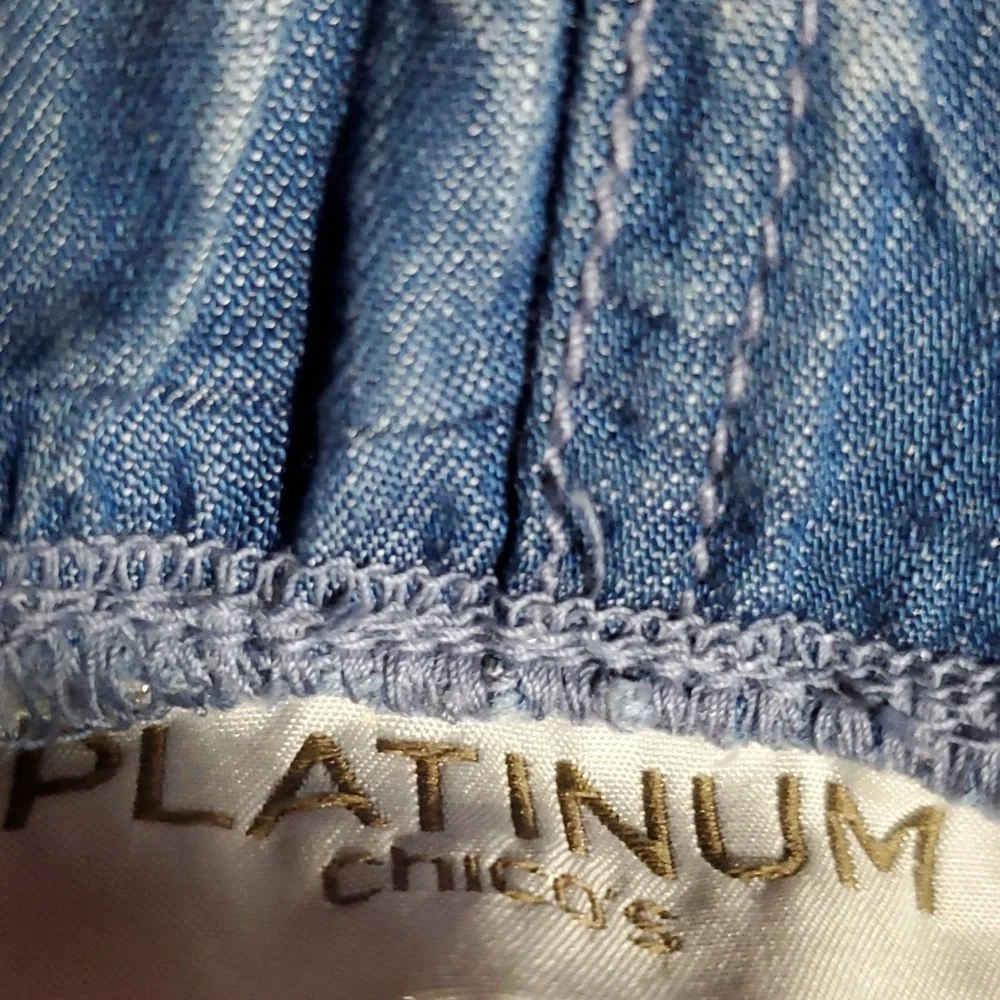 🦋PLATINUM LIGHTWEIGHT DENIM CAPRI PANTS SIZE 1 R (8) - Picture 8 of 10